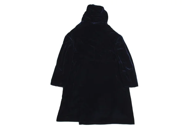 COMME des GARCONS Velour Wrap Neck Design Hooded Coat K-158691_016