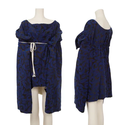 COMME des GARCONS Botanical Flocked Half-wrap Design Top