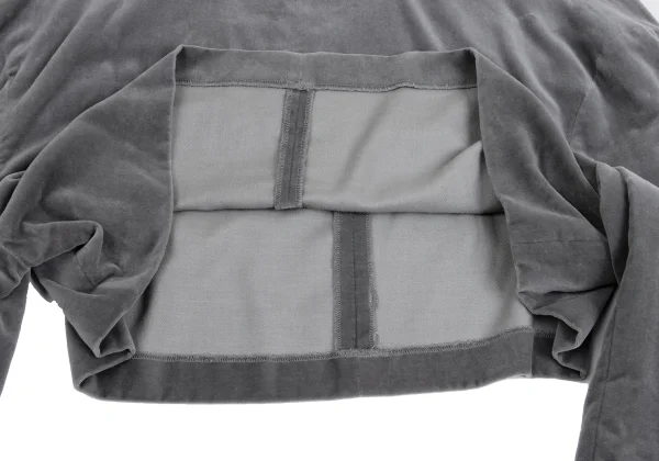 COMME des GARCONS Velour Square Neck Short Hoodie K-158699_013