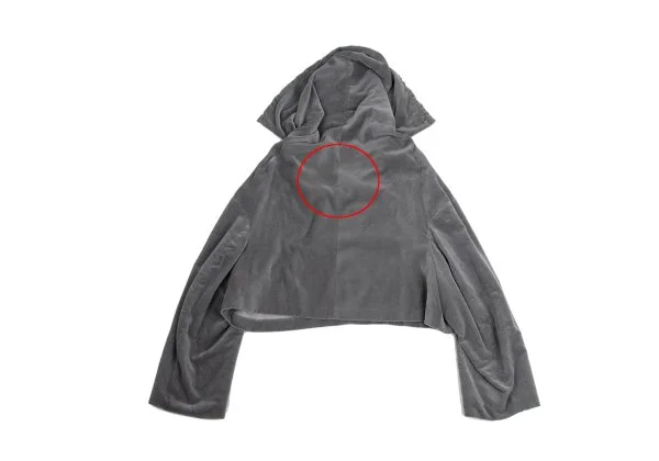 COMME des GARCONS Velour Square Neck Short Hoodie K-158699_014