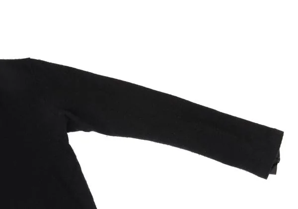 コムデギャルソンCOMME des GARCONS 製品染め貼り合わせウールボタンレスカーディガン 黒M位 K-158706_005