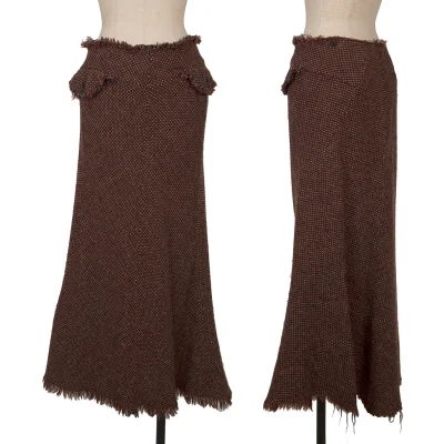 JUNYA WATANABE COMME des GARCONS Fulling Cut Off Tweed Skirt
