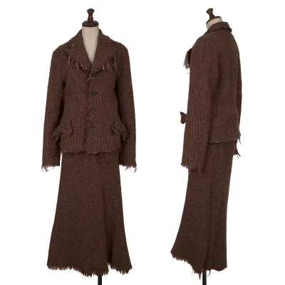 JUNYA WATANABE COMME des GARCONS Fulling Tweed Wool Jacket & Skirt