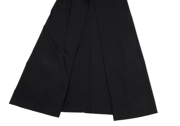 Yohjiyamamoto +NOIRヨウジヤマモト　ウールロングスカート　黒 ヨウジヤマモト ファムYohji Yamamoto FEMME ウール切替デザイン