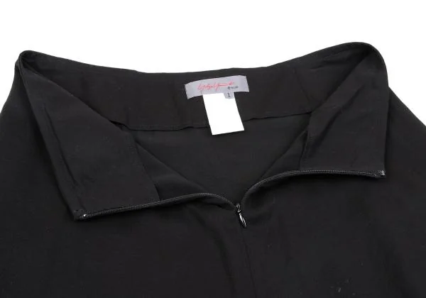 Yohji Yamamoto NOIR Silk Layered Cotton Asymmetry Skirt K-158748_005