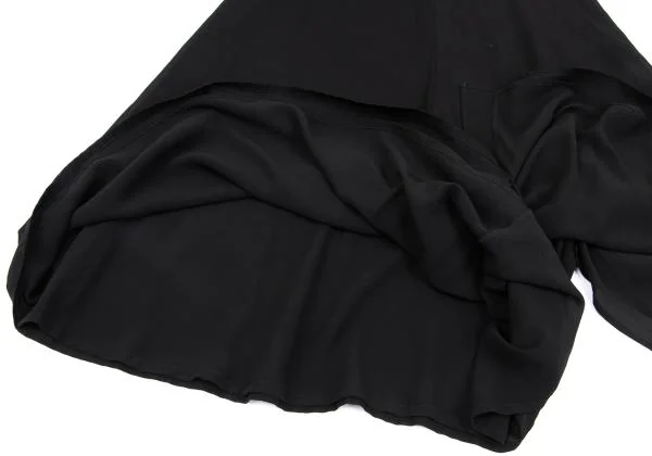 Yohji Yamamoto NOIR Silk Layered Cotton Asymmetry Skirt K-158748_010