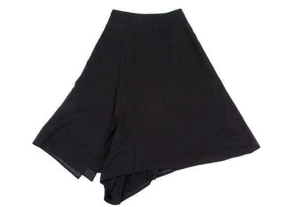 Yohji Yamamoto NOIR Silk Layered Cotton Asymmetry Skirt K-158748_011