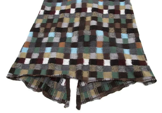 イッセイミヤケハート ISSEY MIYAKE HaaT ブロック柄ウール