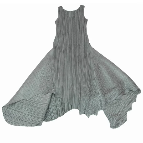 PLEATS PLEASE Hem Flare Cutting Sleeveless Dress K-158800_002