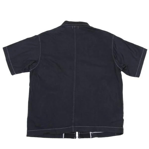COMME des GARCONS HOMME Dyed Zip Short Sleeve Shirt K-158821_015