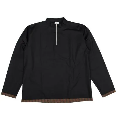 COMME des GARCONS HOMME Stripe Switching Half-zip Top