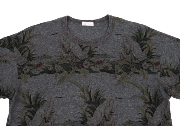 コムデギャルソン オムCOMME des GARCONS HOMME フローラルプリントTシャツ グレー他L位 K-158829_002