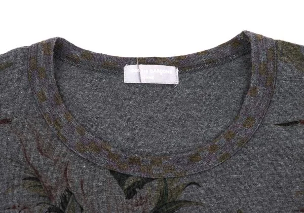 コムデギャルソン オムCOMME des GARCONS HOMME フローラルプリントTシャツ グレー他L位 K-158829_003