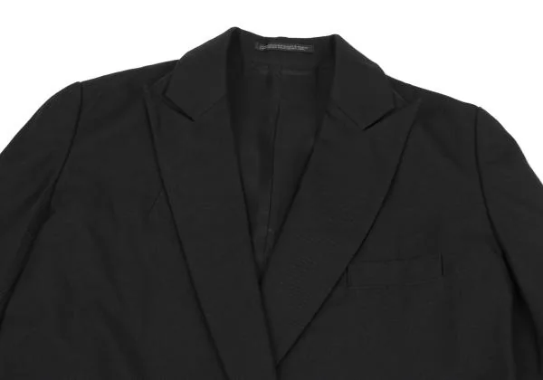 ヨウジヤマモト ファムYohji Yamamoto FEMME ウールサージロングジャケット 黒1 K-158841_003