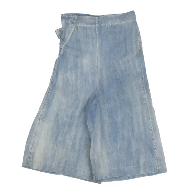 Yohji Yamamoto FEMME Washed Denim Wide Dropped Crotch Pants