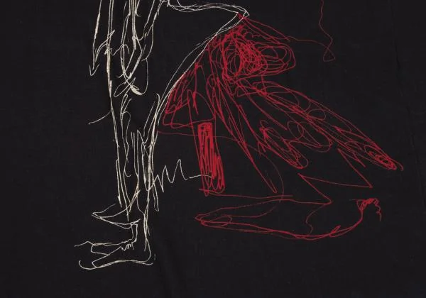 Yohji Yamamoto NOIR Wool Graphic Print Stole K-158876_003