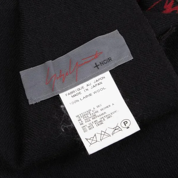 Yohji Yamamoto NOIR Wool Graphic Print Stole K-158876_009