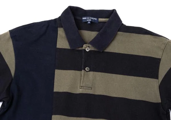 COMME des GARCONS HOMME Cotton Switching  Striped Polo Shirt K-158915_002