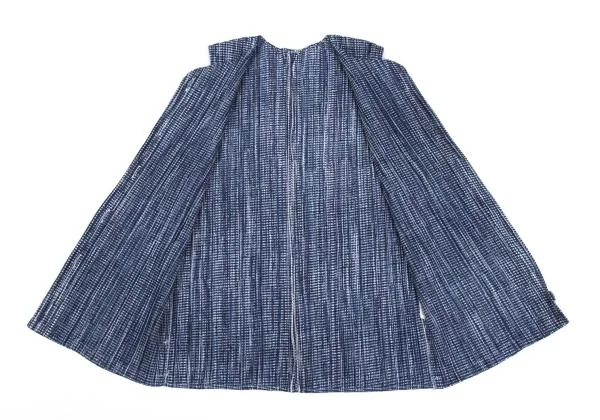 プリーツプリーズPLEATS PLEASE プリーツギンガムチェックプリントベスト 青3 K-158942_008
