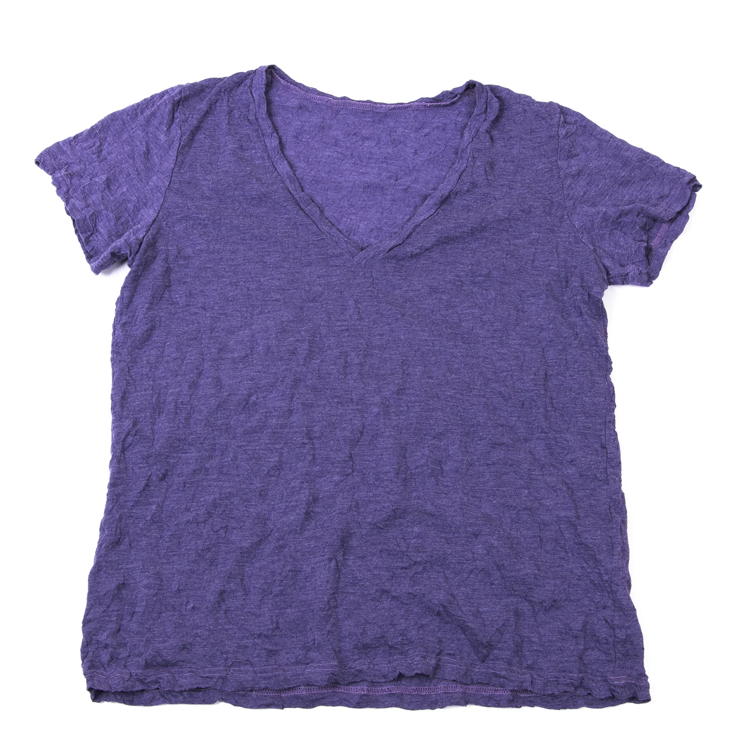 【美品】ISSEY MIYAKE me 半袖Tシャツ シワ加工 イッセイミヤケミーISSEY MIYAKE me シワ加工Vネック半袖Tシャツ