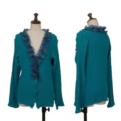 ISSEY MIYAKE me Cauliflower Frill Collar Switching Cardigan