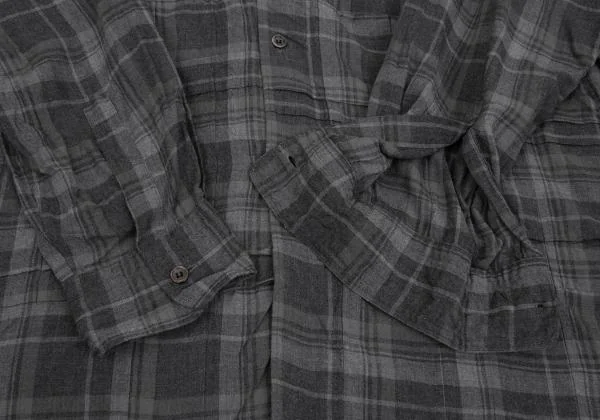 COMME des GARCONS HOMME Checked Wrinkle Long Sleeve Shirt K-159007_007