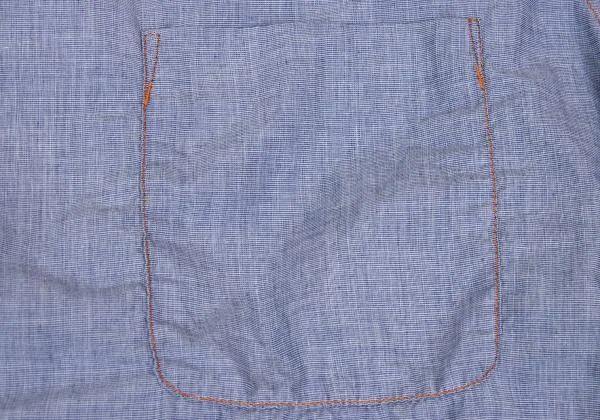 COMME des GARCONS HOMME Shirring Chambray Open Collar Shirt K-159010_006