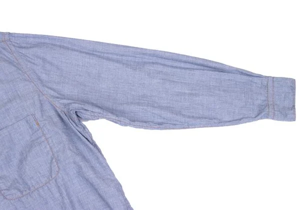 COMME des GARCONS HOMME Shirring Chambray Open Collar Shirt K-159010_007