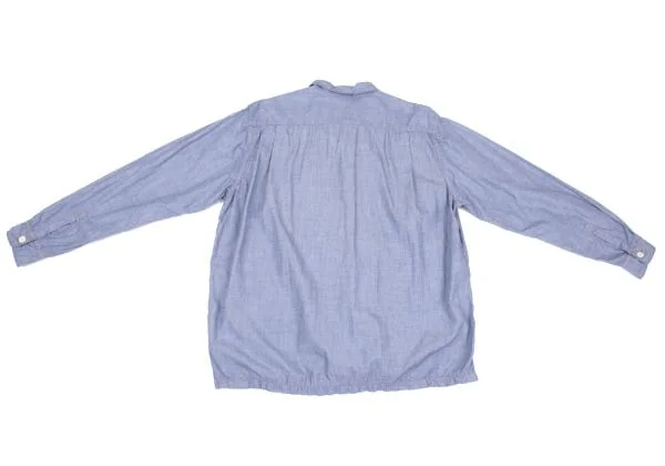 COMME des GARCONS HOMME Shirring Chambray Open Collar Shirt K-159010_012