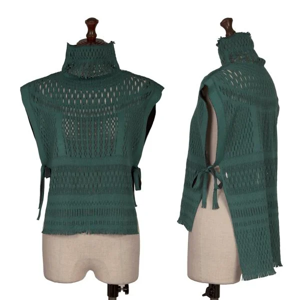 ISSEY MIYAKE A-POC INSIDE Dyed Cutting Fringe Vest Green 2 K-159038_001