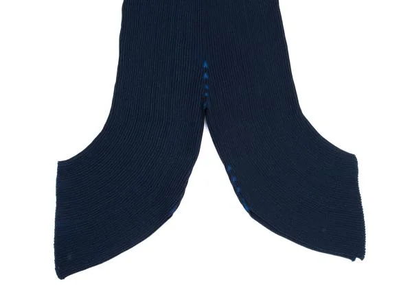 イッセイミヤケISSEY MIYAKE リブ変形クロップドパンツ 紺2 K-159045_005
