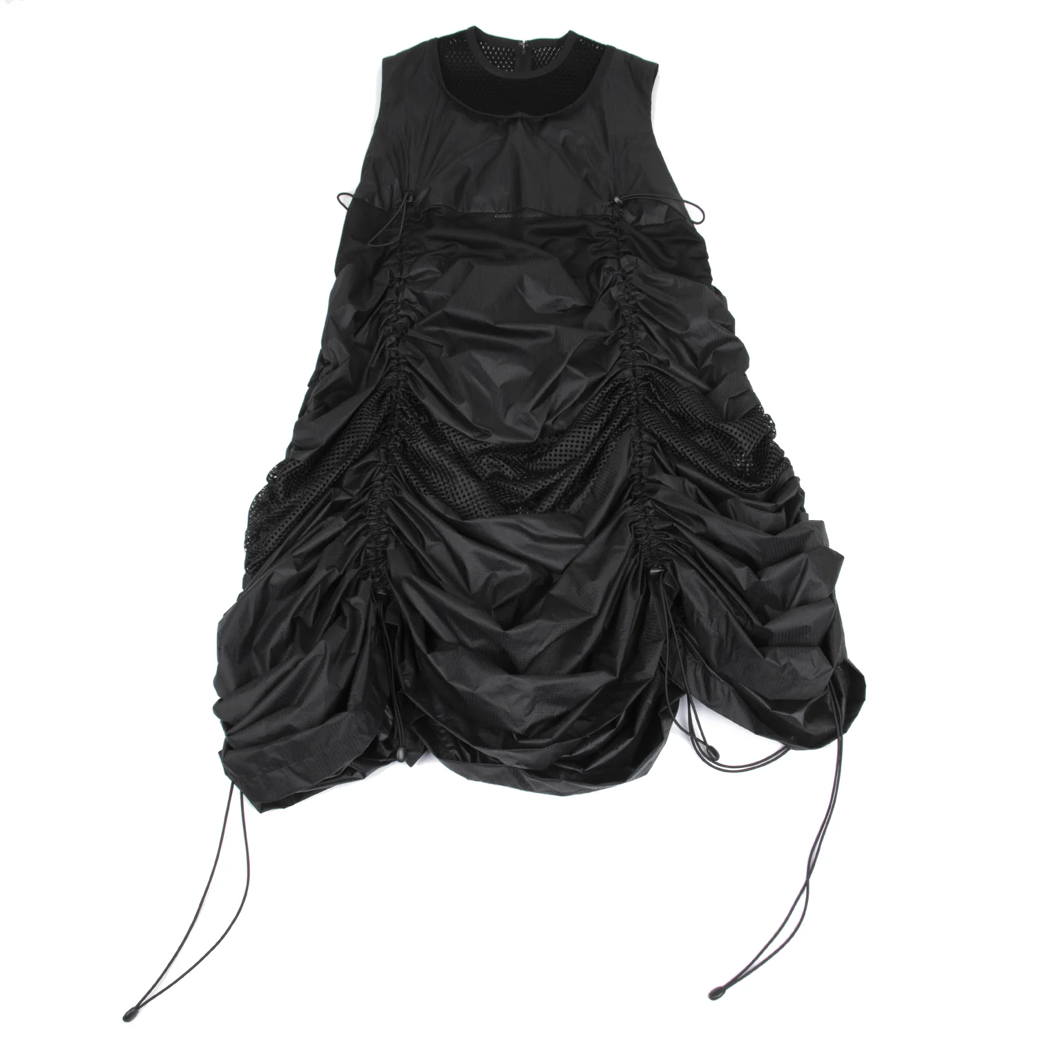 JUNYA WATANABE ジュンヤワタナベ ワンピース 黒 2000424S0078 ジュンヤワタナベJUNYA WATANABE 異素材ラップギャザーデザイン