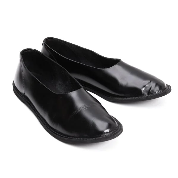 ヨウジヤマモト ファムYohji Yamamoto FEMME レザーフラットパンプス 黒M(23.5cm位) K-159090_001