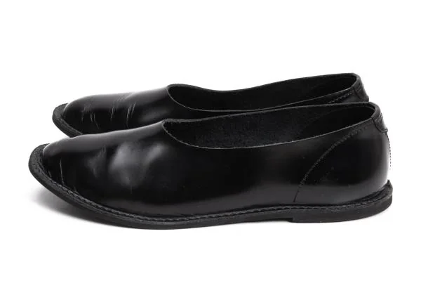 ヨウジヤマモト ファムYohji Yamamoto FEMME レザーフラットパンプス 黒M(23.5cm位) K-159090_003