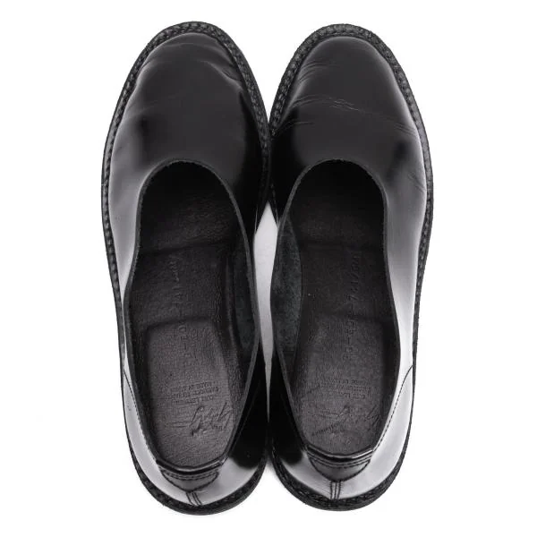 ヨウジヤマモト ファムYohji Yamamoto FEMME レザーフラットパンプス 黒M(23.5cm位) K-159090_007