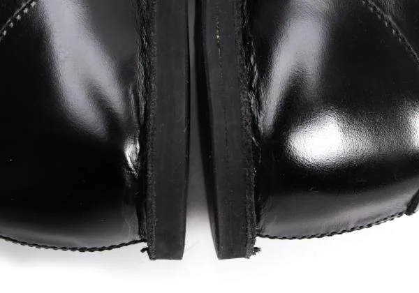 ヨウジヤマモト ファムYohji Yamamoto FEMME レザーフラットパンプス 黒M(23.5cm位) K-159090_009