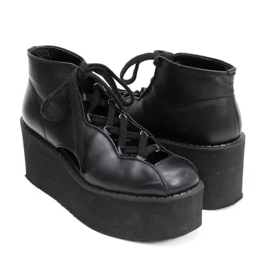 Yohji Yamamoto FEMME Cutting Leather Platform Shoes