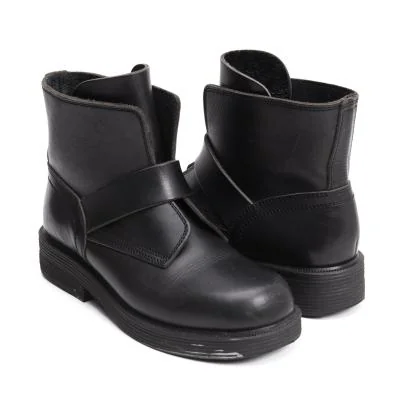 Yohji Yamamoto FEMME Strap Design Leather Boots