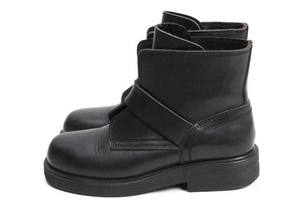 Yohji Yamamoto FEMME Strap Design Leather Boots K-159093_004