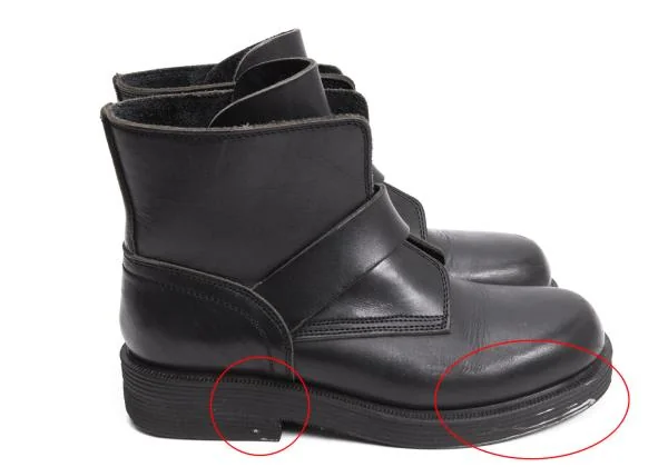 Yohji Yamamoto FEMME Strap Design Leather Boots K-159093_006