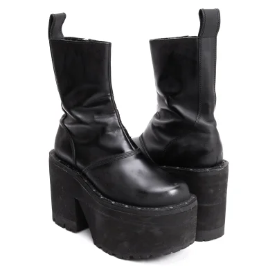 Yohji Yamamoto FEMME Chunky Sole Leather Boots