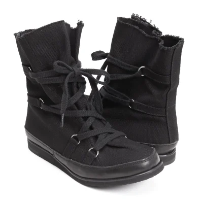 Yohji Yamamoto FEMME Strap Design Canvas High-top Sneaker