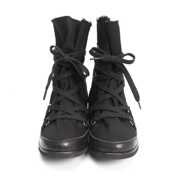 Yohji Yamamoto FEMME Strap Design Canvas High-top Sneaker K-159107_002