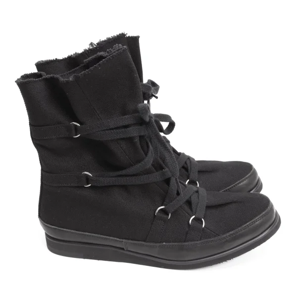 Yohji Yamamoto FEMME Strap Design Canvas High-top Sneaker K-159107_006