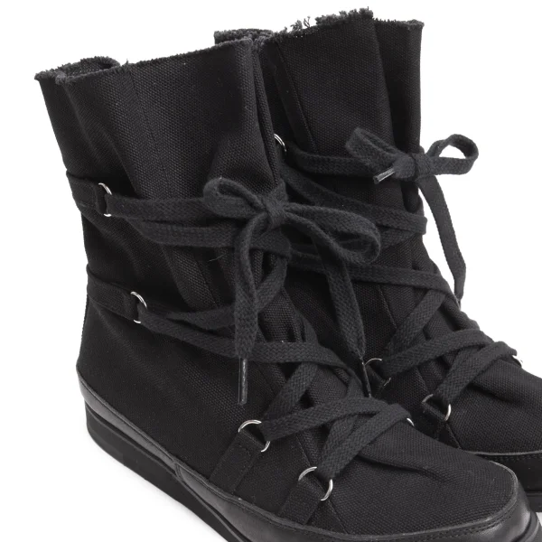 Yohji Yamamoto FEMME Strap Design Canvas High-top Sneaker K-159107_007