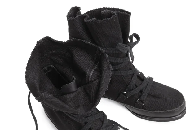 Yohji Yamamoto FEMME Strap Design Canvas High-top Sneaker K-159107_011