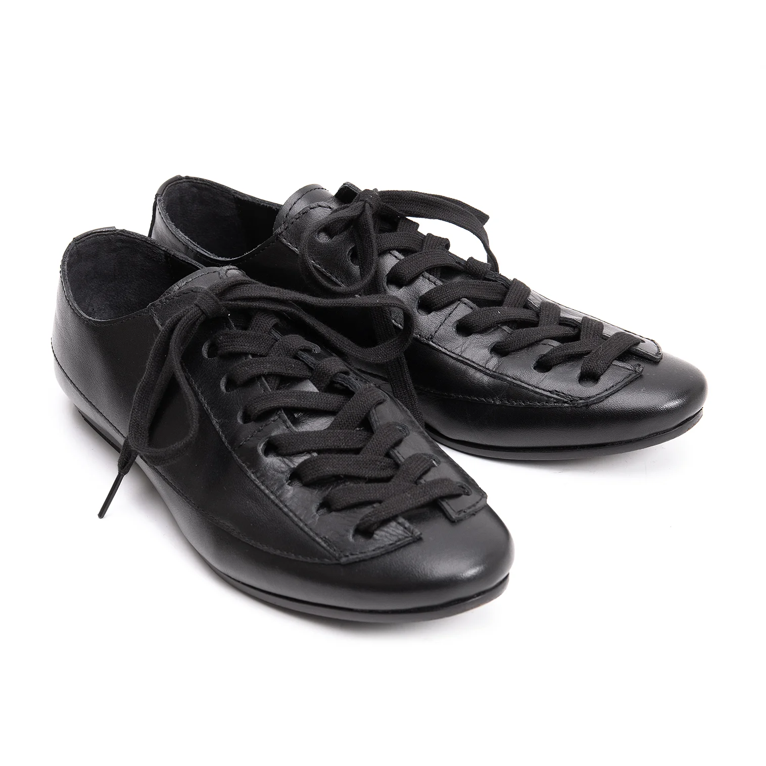 ヨウジヤマモトプリュスノワール 本革 ミュール 黒 23㎝ サイズ3 ヨウジヤマモト ファムYohji Yamamoto FEMME 8ホールレザー