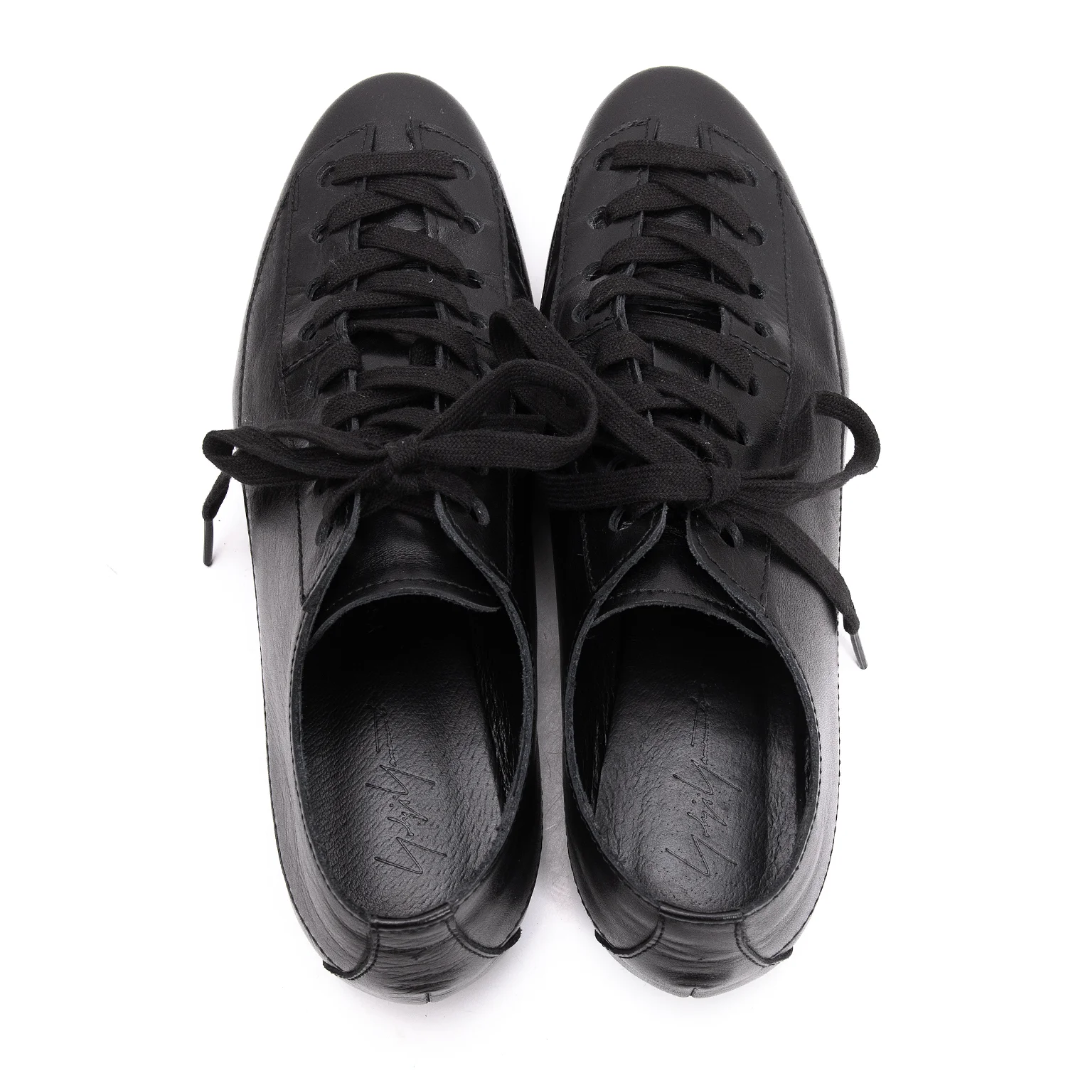 ヨウジヤマモト フラットシューズ CANVAS 5HOLES PLAIN TOE SHOES(23 Black x White): Vintage 1.1