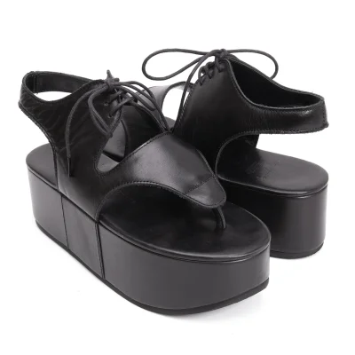 Yohji Yamamoto FEMME Leather Platform Sandal