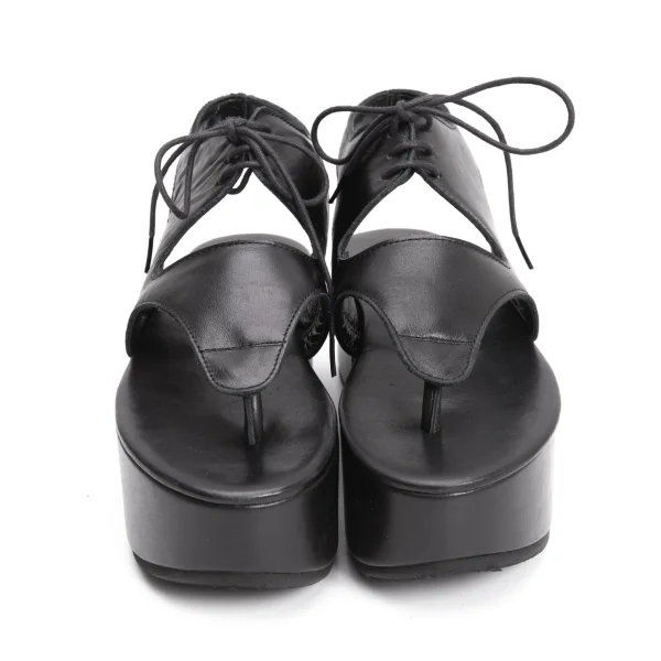 Yohji Yamamoto FEMME Leather Platform Sandal K-159110_002